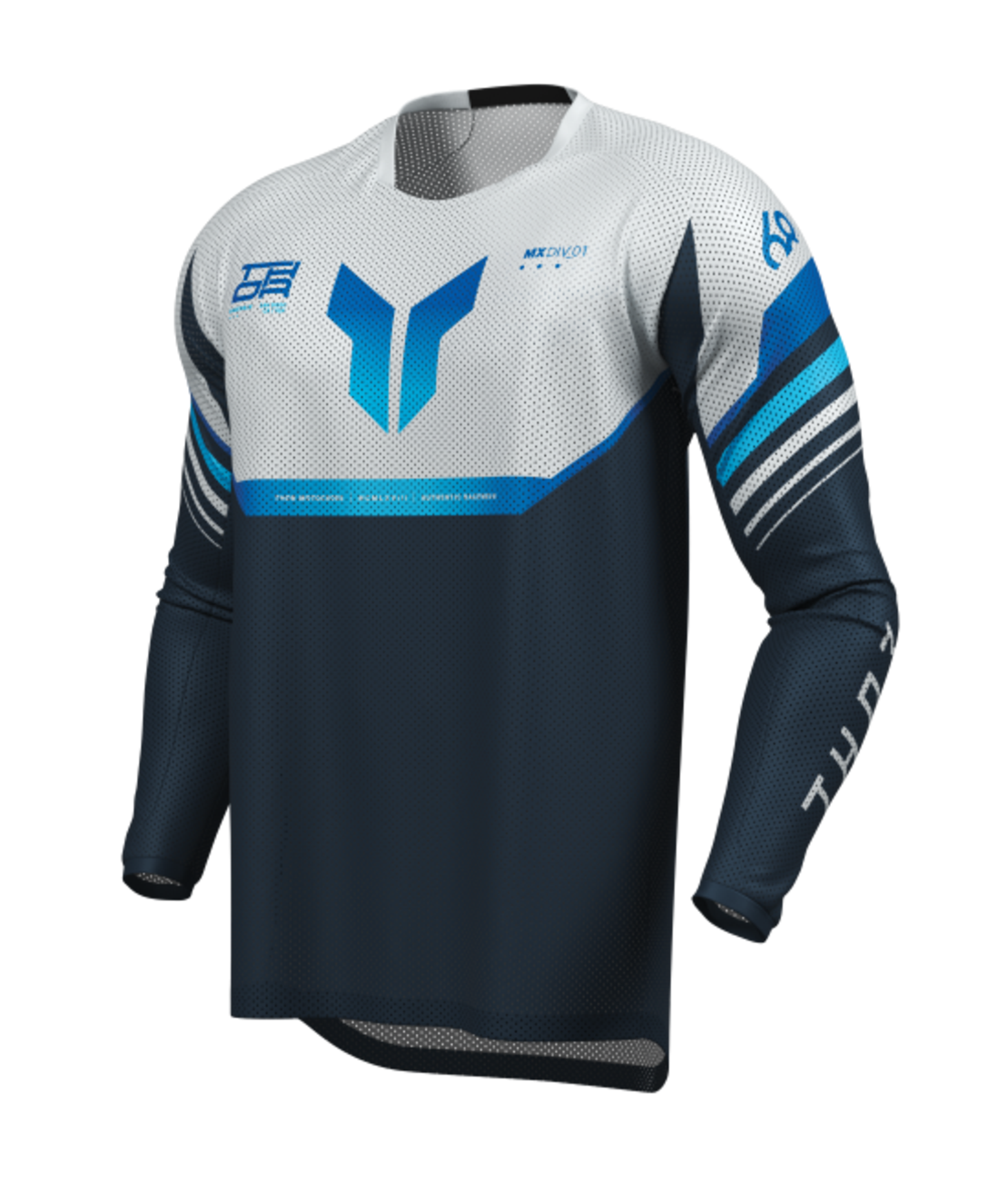 Мотокрос джърси THOR LAUNCHMODE VENTED RAPTOR MIDNIGHT BLUE/GRAY