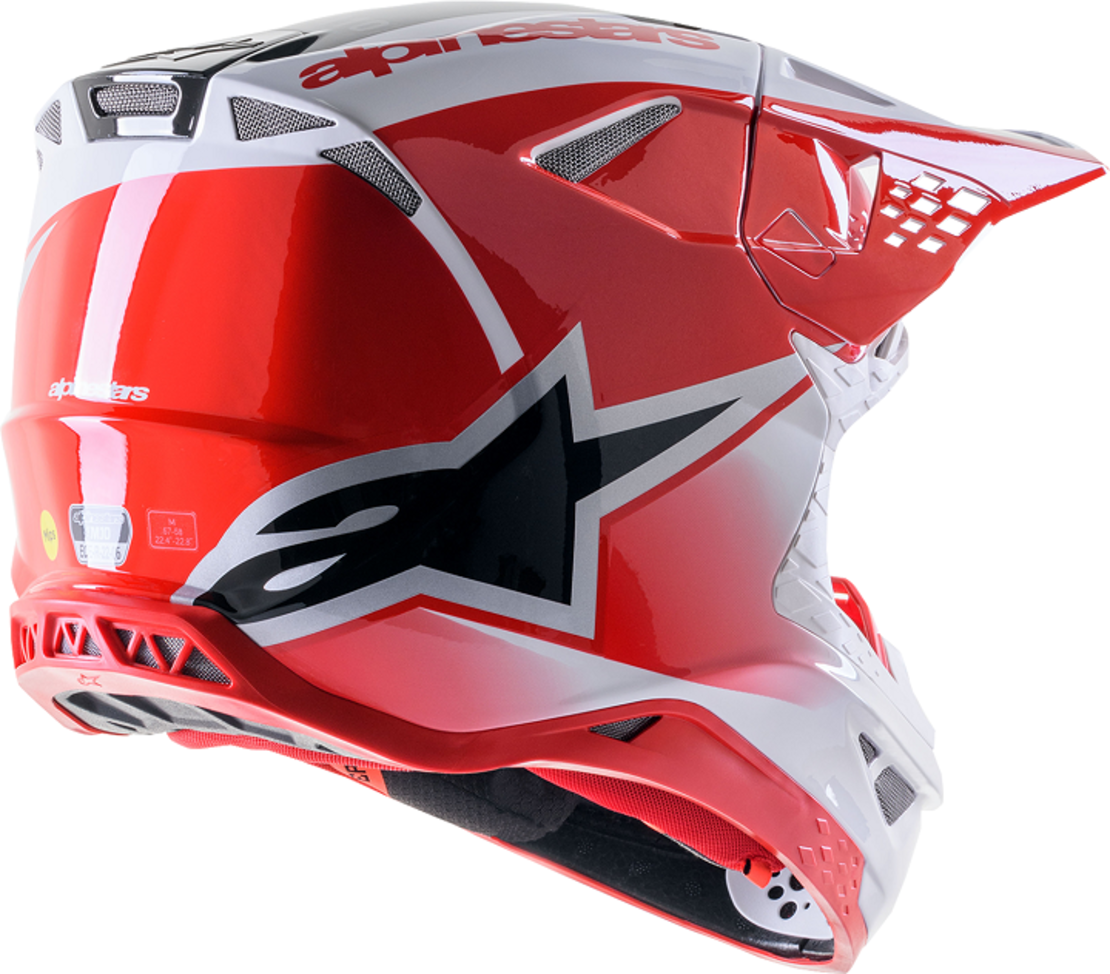 Мотокрос каска ALPINESTARS SM10 UNIT RD/WT