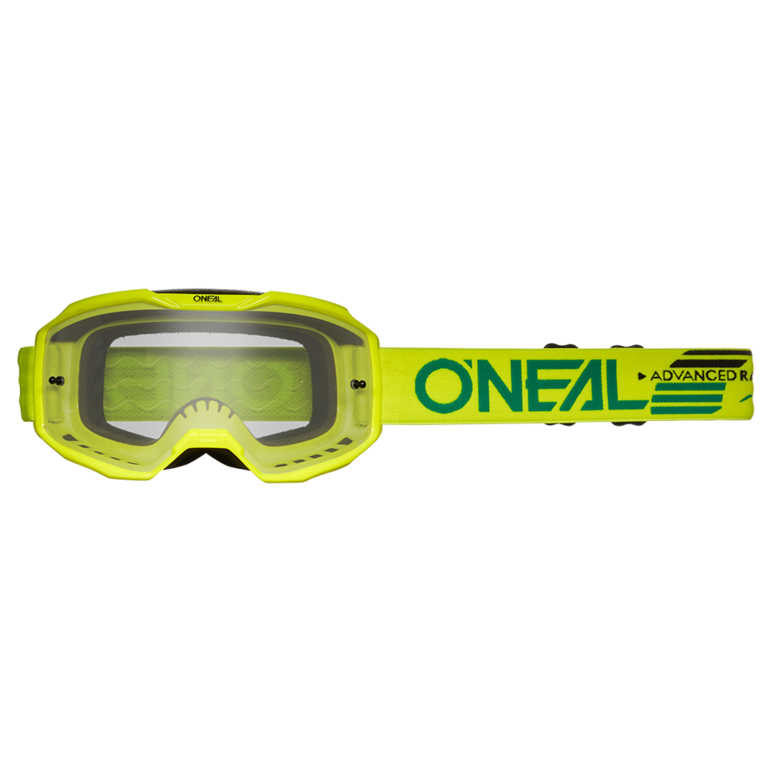 Мотокрос очила O'NEAL B-10 SOLID NEON YELLOW - CLEAR V.24