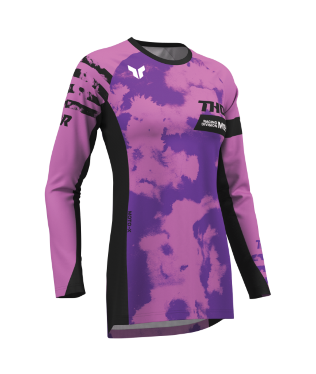 Дамско мотокрос джърси THOR LAUNCHMODE BLEACH BLACK/ORCHID