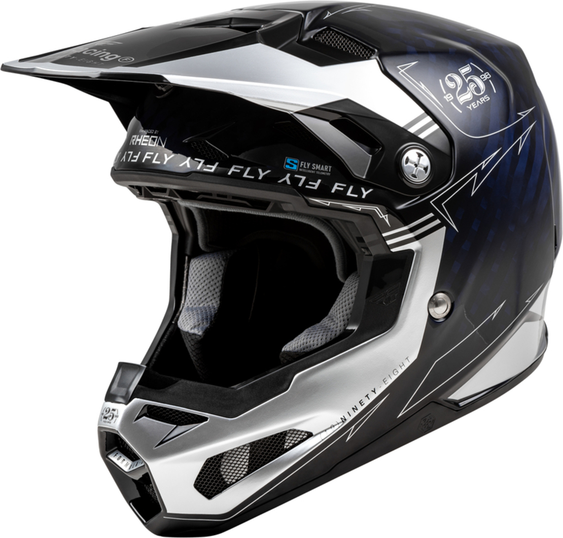 Мотокрос каска FLY RACING Formula Smart Carbon Legacy-Blue/Silver