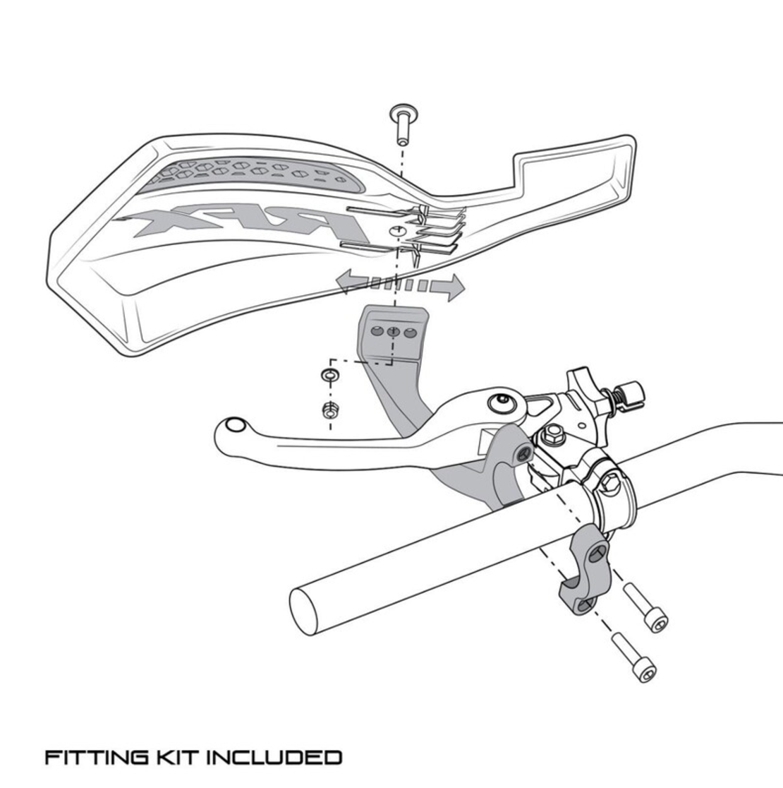 Протектори за кормило RFX 1 Series RR 250 2T RACING (Yellow/White)