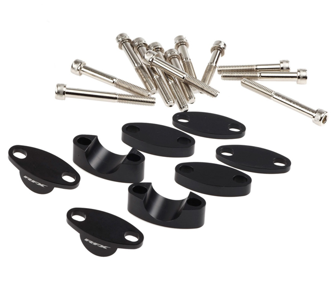 Комплект повдигачи за кормило RFX Race Handlebar Riser Kit 28.6mm (Black) Universal Raises 25mm/30mm/35mm/40mm