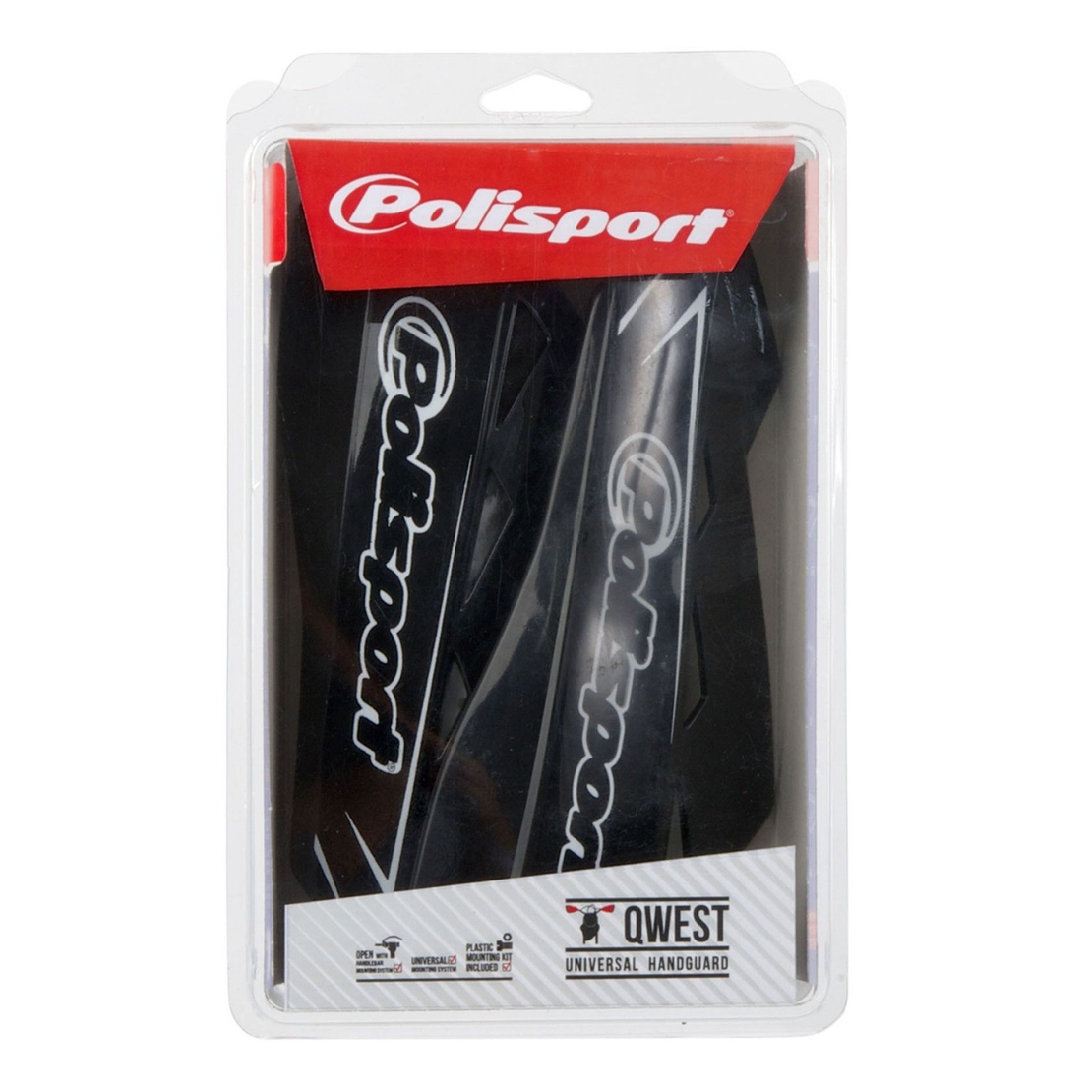 Предпазител за кормило POLISPORT QWEST UNIVERSAL BLACK  - PLASTIC