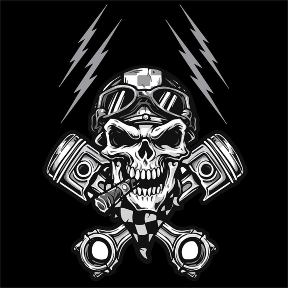 Кърпа за глава FLYDANNA COTN BIKER SKULL