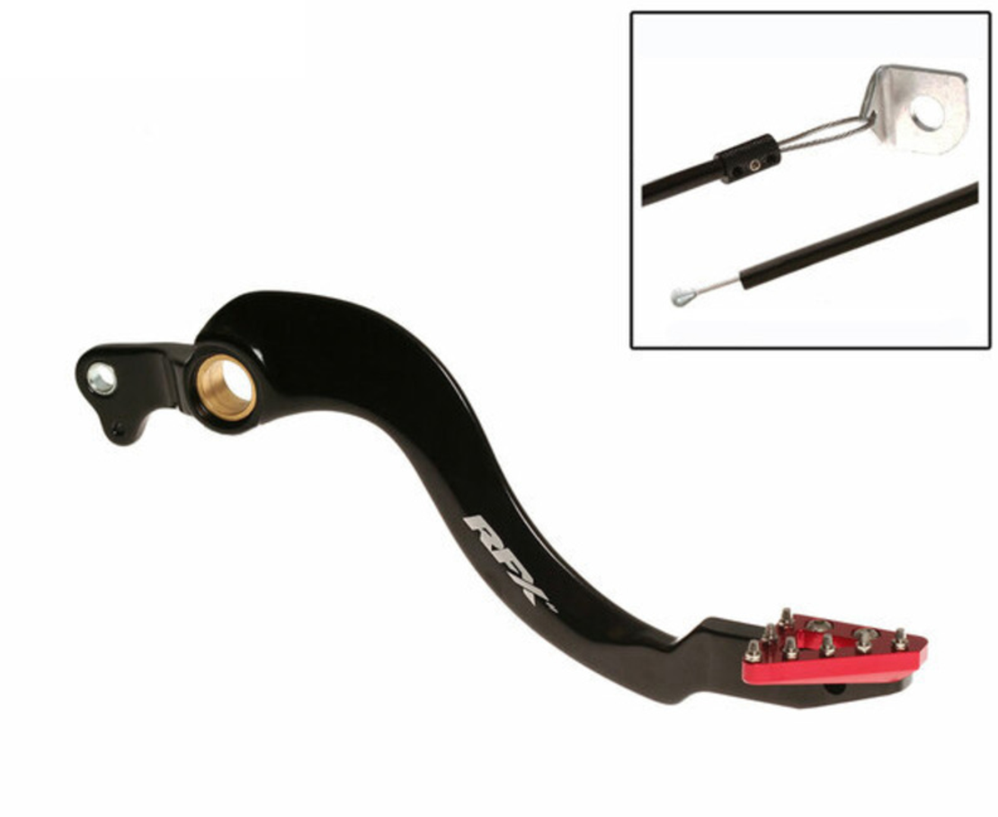 Заден лост за спирачка RFX Pro ST Rear Brake Lever (Hard Anodised Black/Red) - Honda CRF250/450
