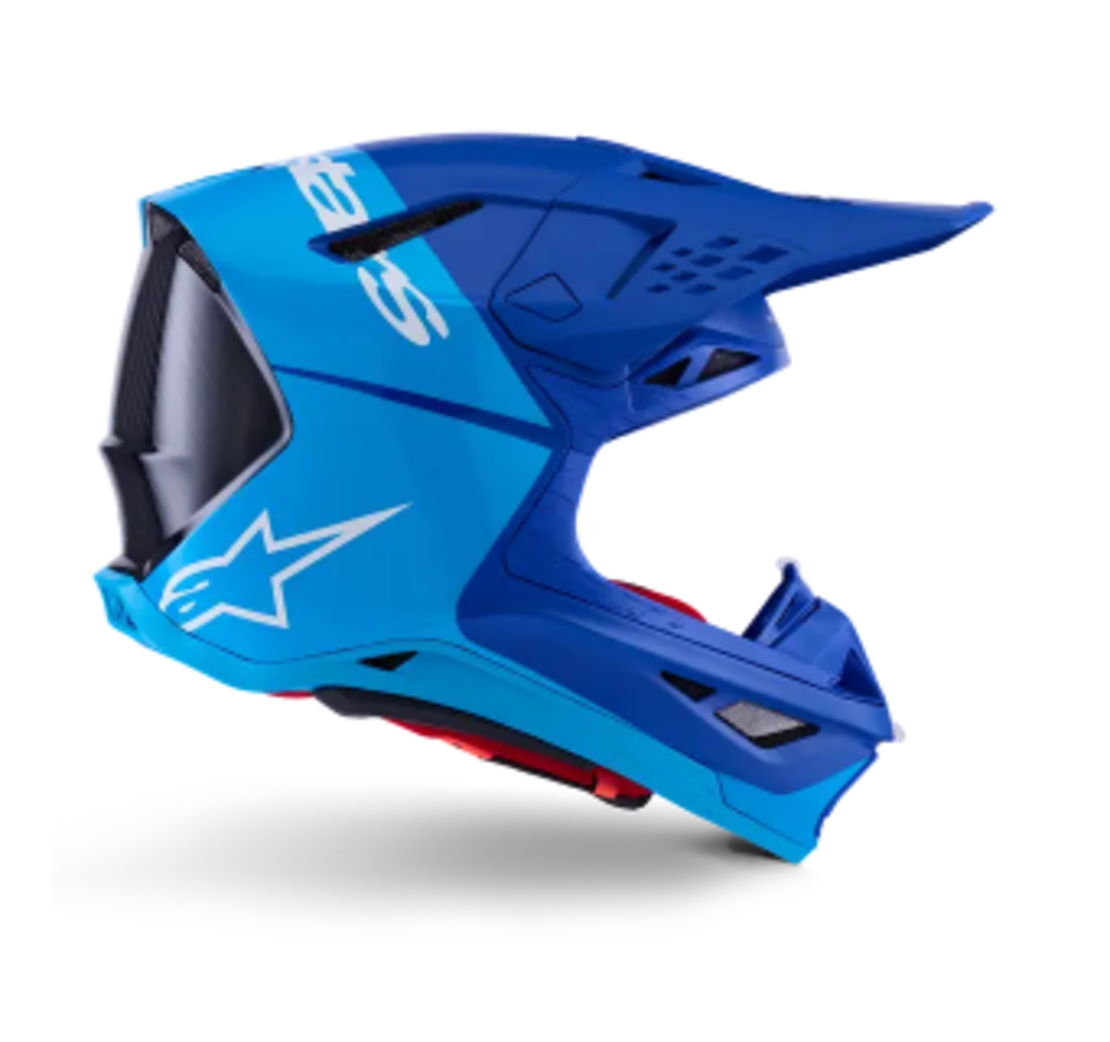 Мотокрос каска ALPINESTARS S-M10 FLOOD BLUE/BLK-CARB