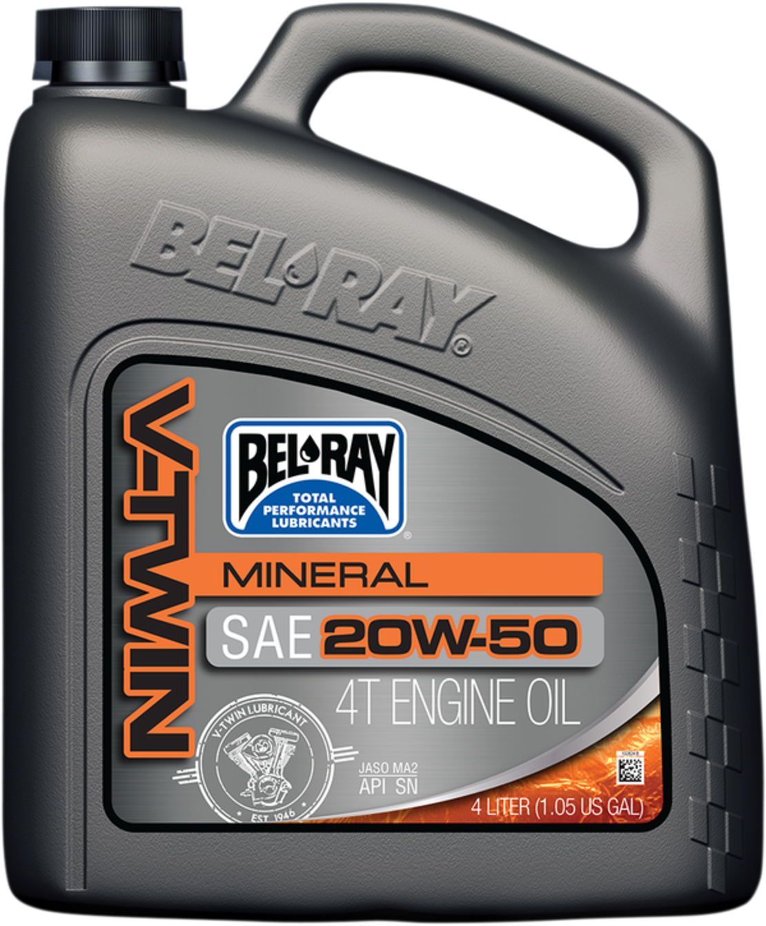 Масло BEL-RAY V-Twin Mineral 4T 20W-50 - 4 Литър