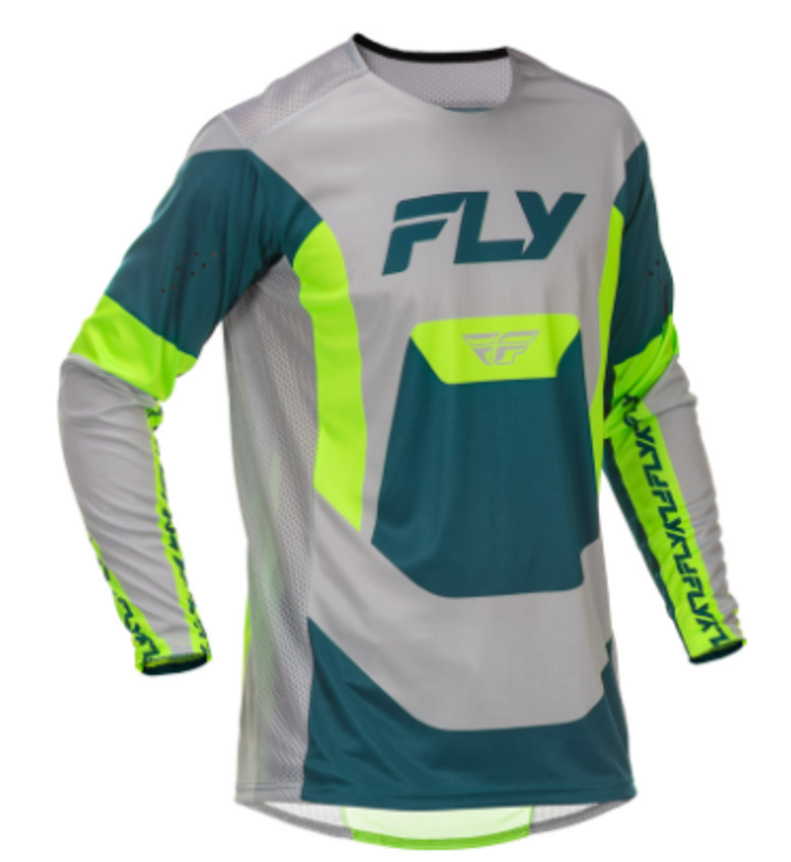 Мотокрос блуза FLY RACING Lite- Grey/Lime/Teal