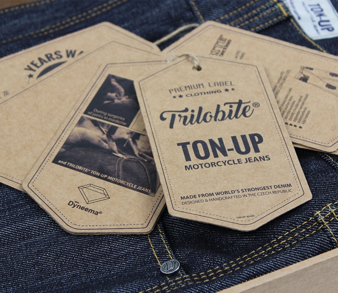 Мото дънки TRILOBITE 1860 TON-UP dark blue slim fit