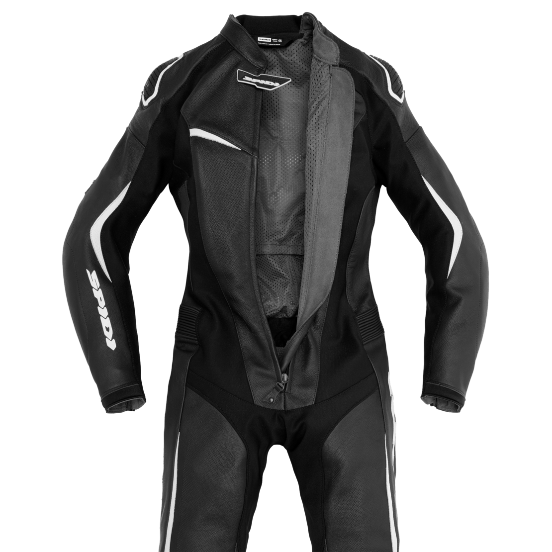 Дамски кожен мото екип SPIDI TRACK PERF PRO Black/White