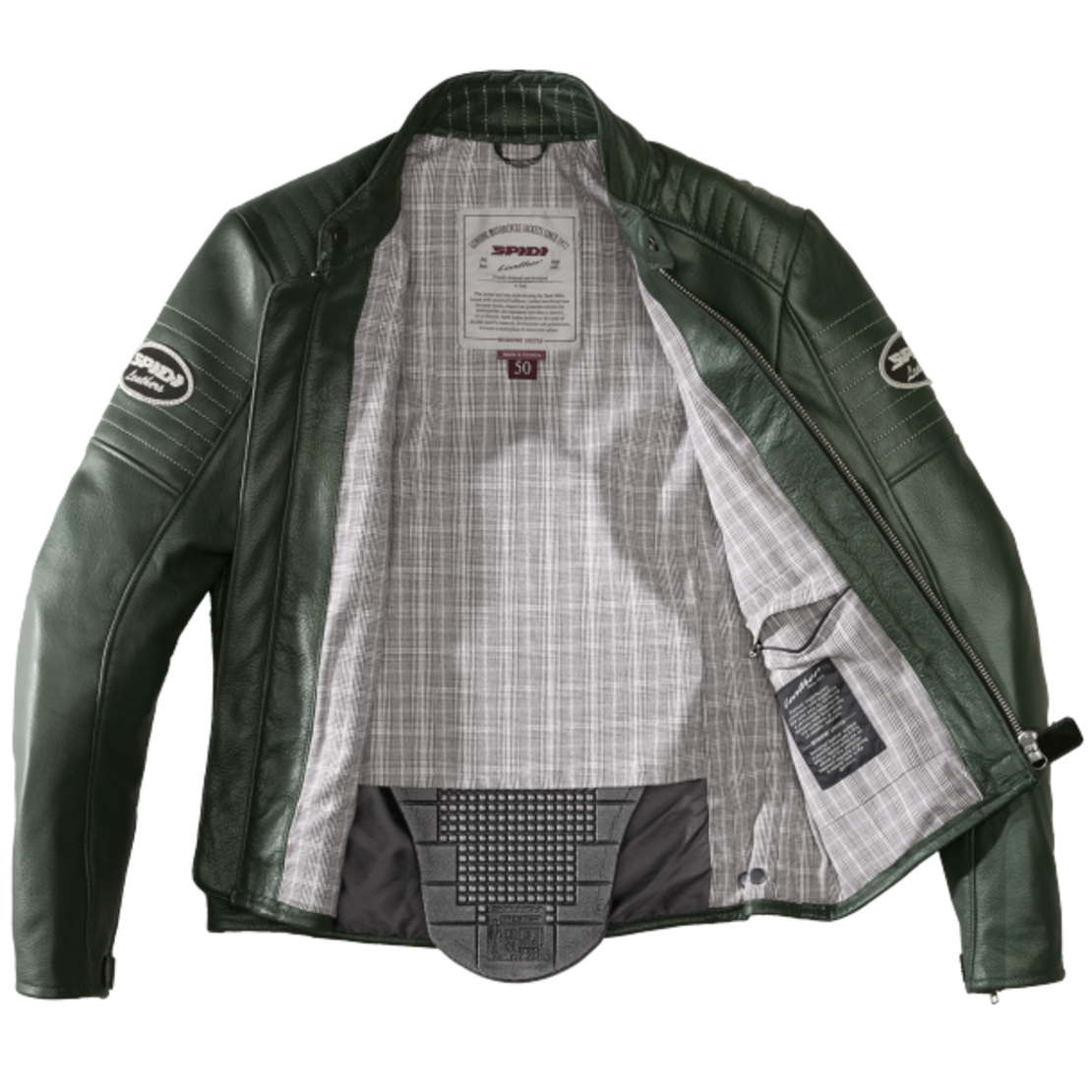 Кожено мото яке SPIDI CLUBBER GREEN/ICE