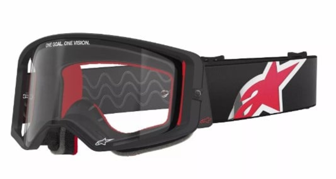 Мотокрос очила ALPINESTARS SUPERTECH CORP BLACK/RED CLEAR
