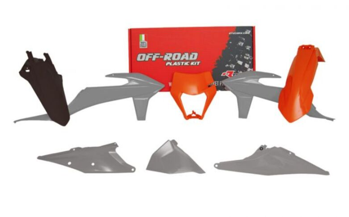 Комплект пластмаси RACETECH Plastic Kit 6 pcs (Grey/Orange) KTM 20-23