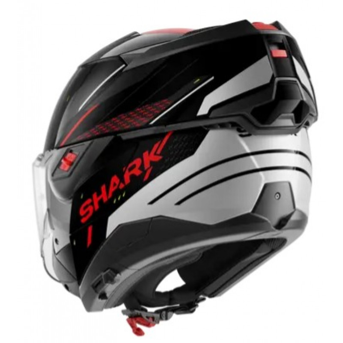 Модуларна каска SHARK OXO RYDGER Black/Silver/Red