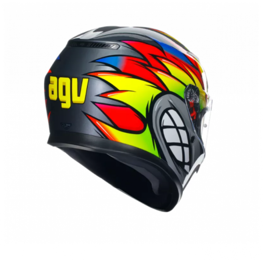 КАСКА  AGV K3 -BIRDY 2.0 GREY/YELLOW/RED