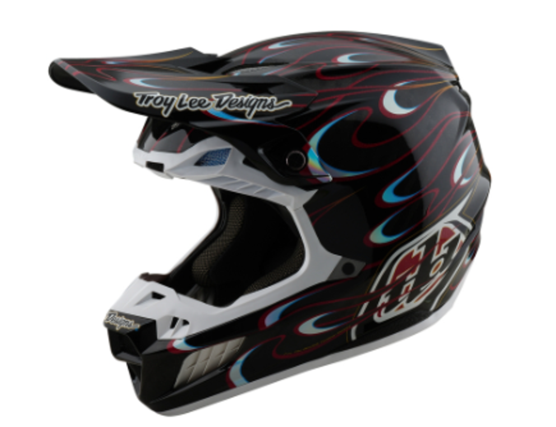 Mотокрос каска TROY LEE DESIGNS SE5 Carbon Torched - Black/Red