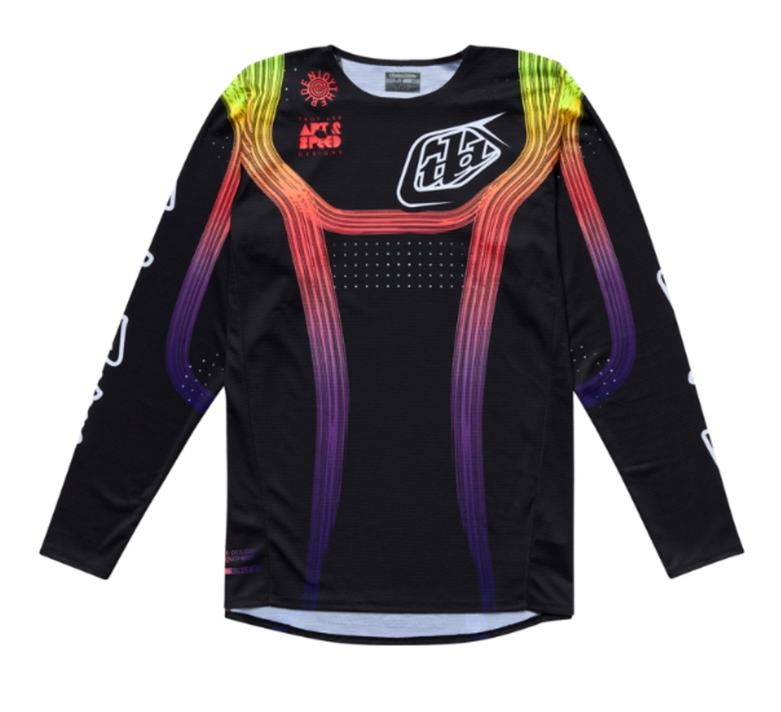 Mотокрос джърси TROY LEE DESIGNS SE PRO Stripes Jersey - Black/Multi