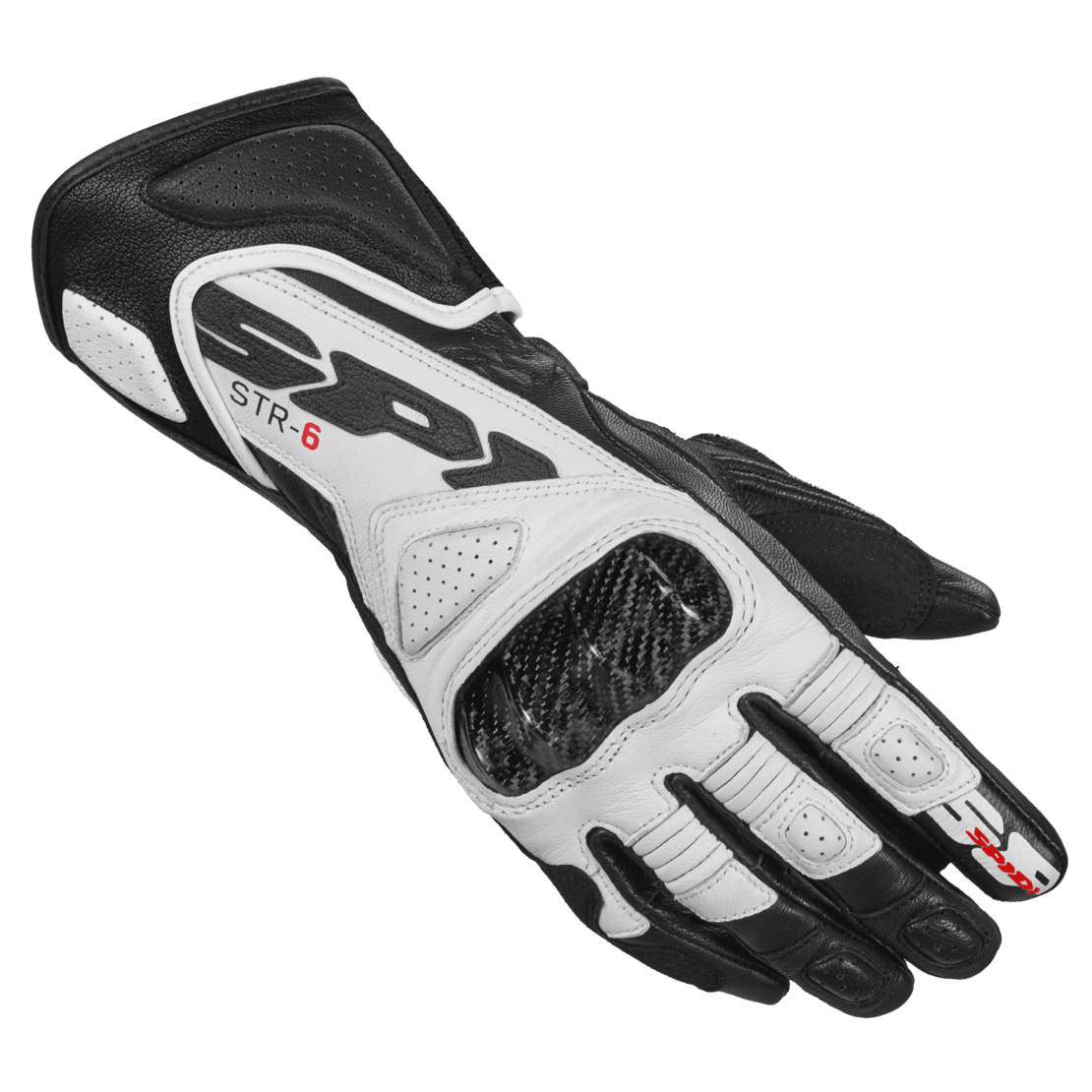 Дамски кожени мото ръкавици SPIDI STR-6 Black/White