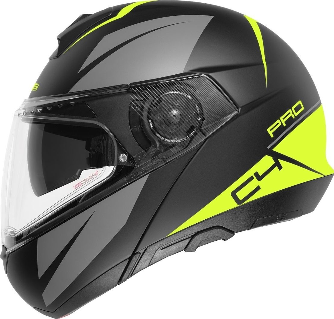 Мото каска SCHUBERTH C4 PRO MERAK BLACK/GRAY/YELLOW