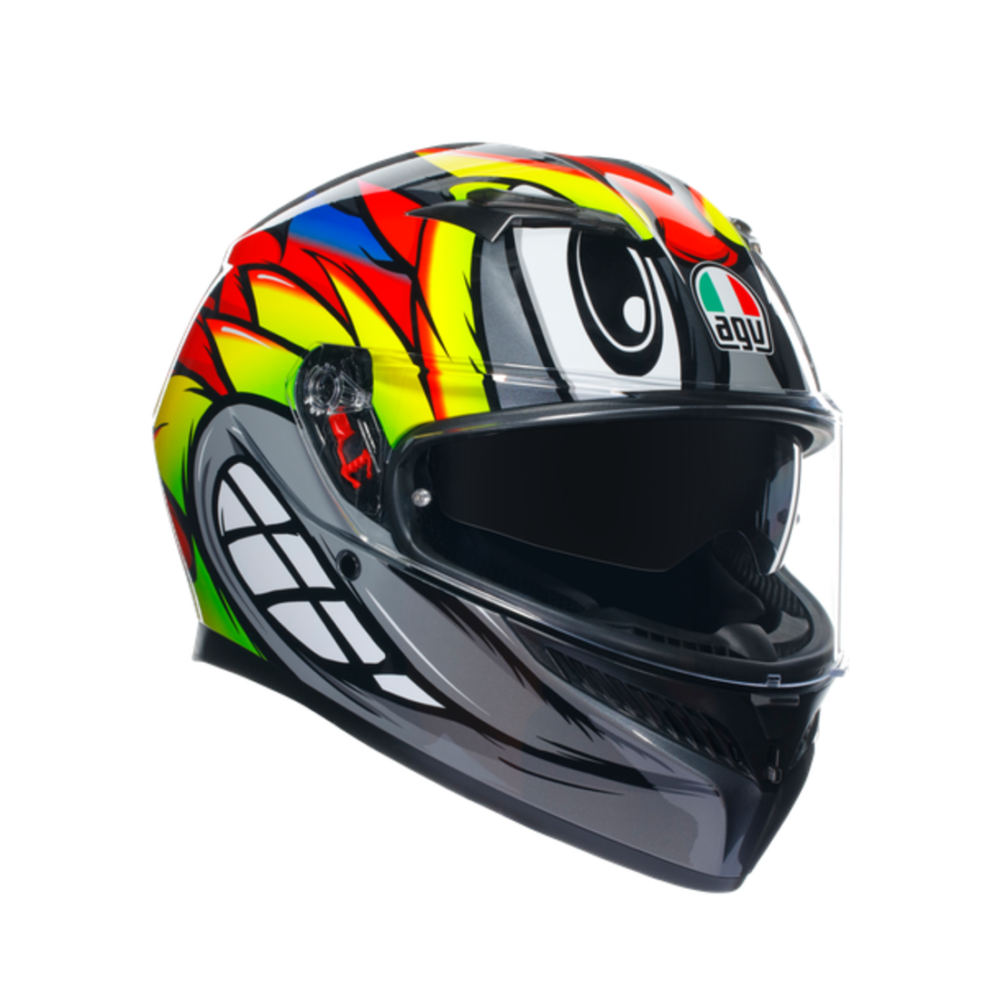 КАСКА  AGV K3 -BIRDY 2.0 GREY/YELLOW/RED