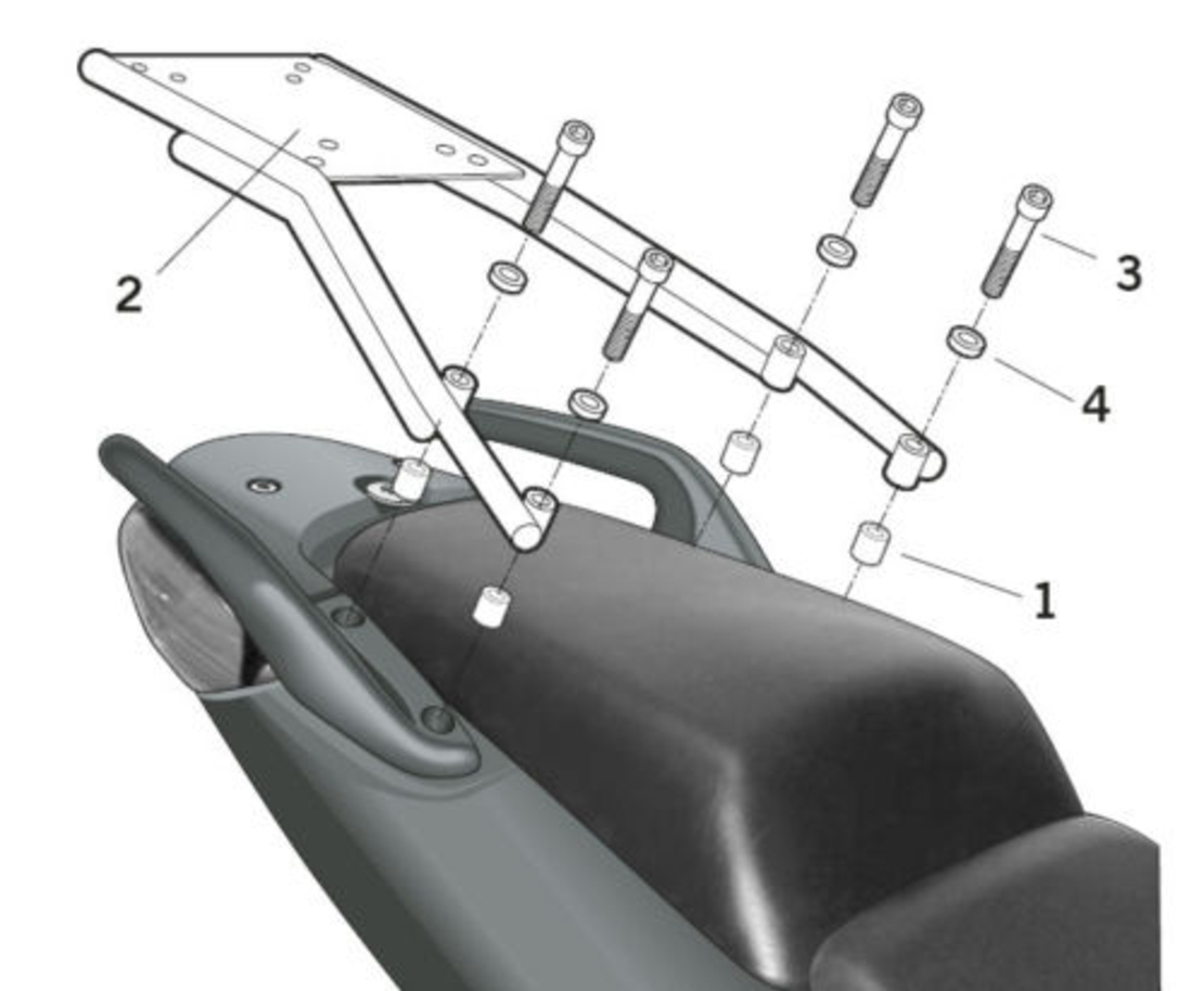 Монтажен комплект за куфари SHAD TOP MASTER HONDA CB600´04