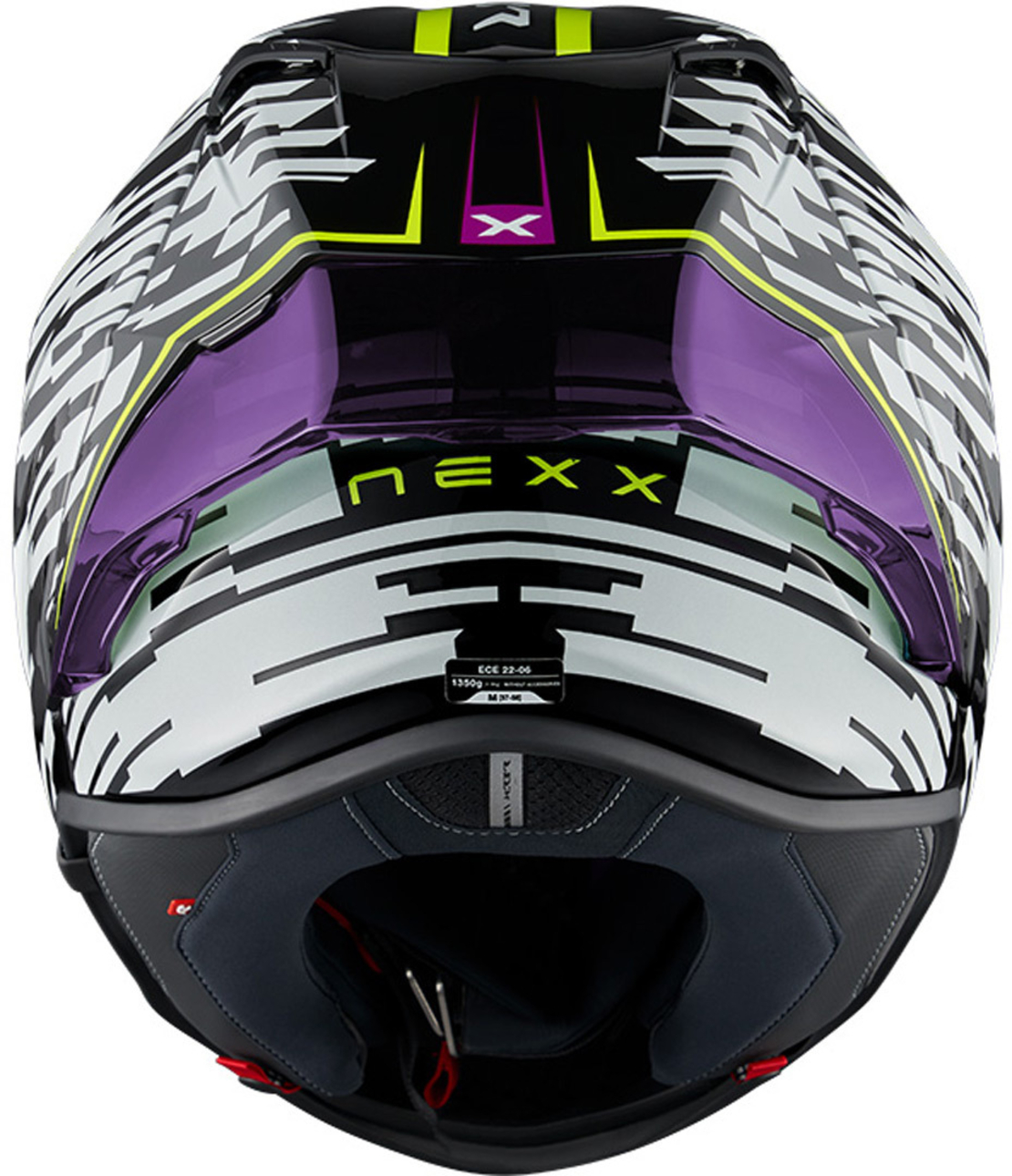 Каска NEXX X.R3R GLITCH RACER WHITE/NEON