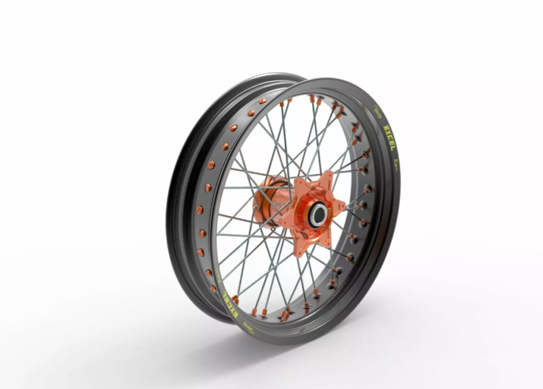 Джанта KITE WHEEL ELITE SM 5.00X17 TT Black/Orange