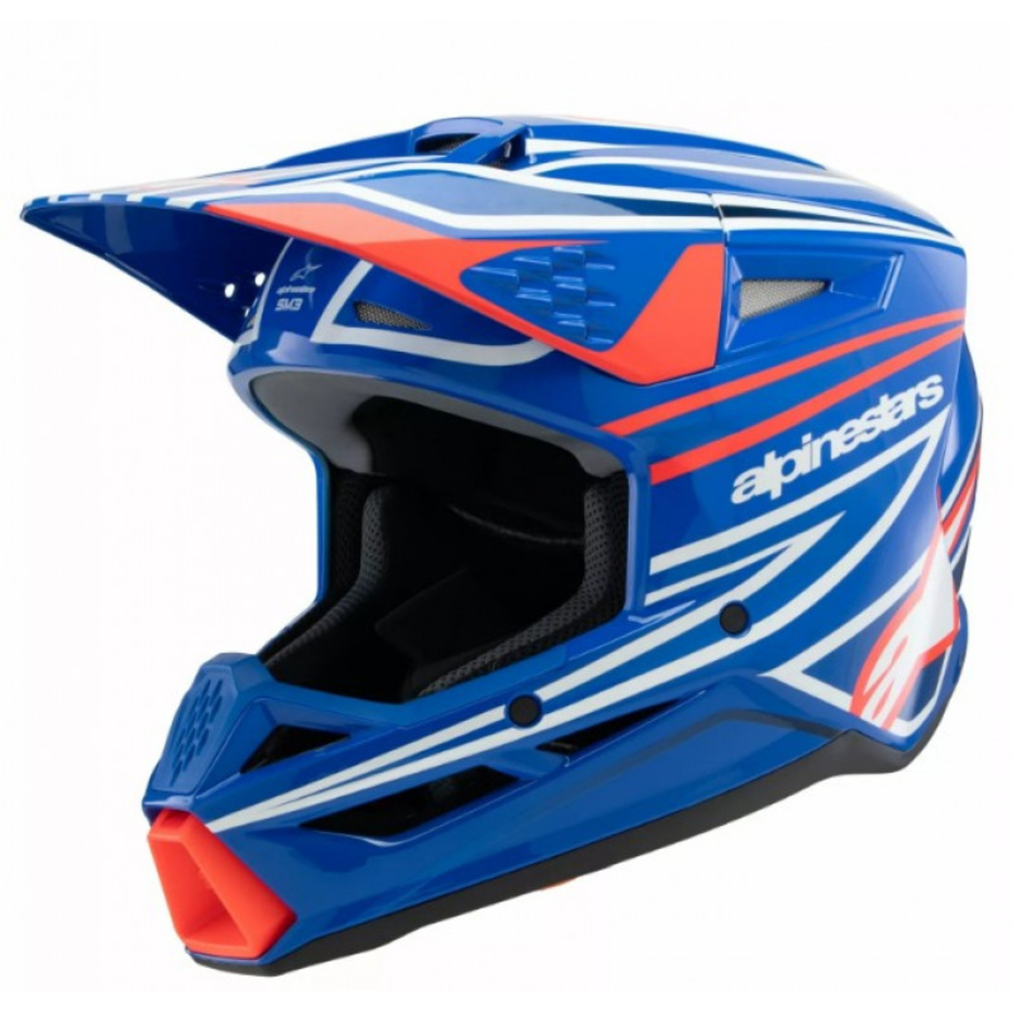 Детска каска ALPINESTARS SM3 WURX BLUE/RED/WT/BK