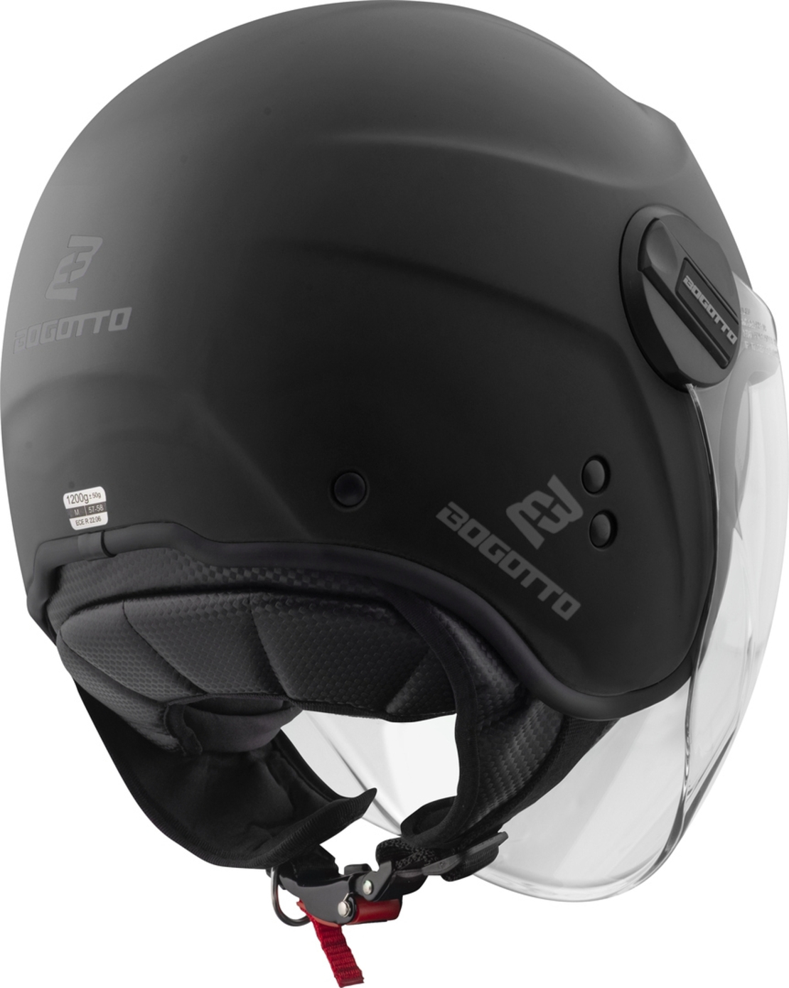 Каска за скутер BOGOTTO H595-1 SPN BLACK/MATT