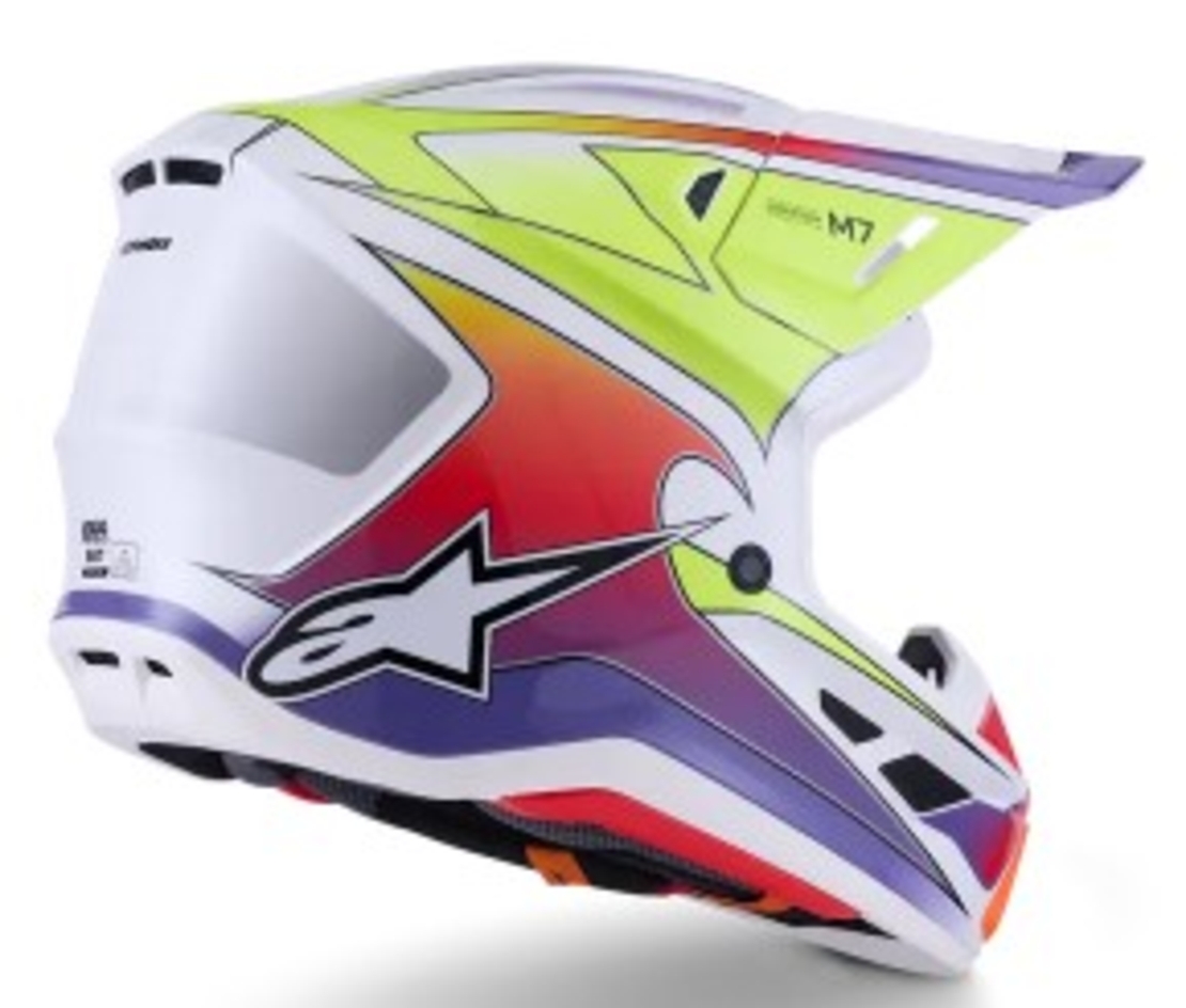 Мотокрос каска ALPINESTARS SM7 FUSE WHT/YL/PU