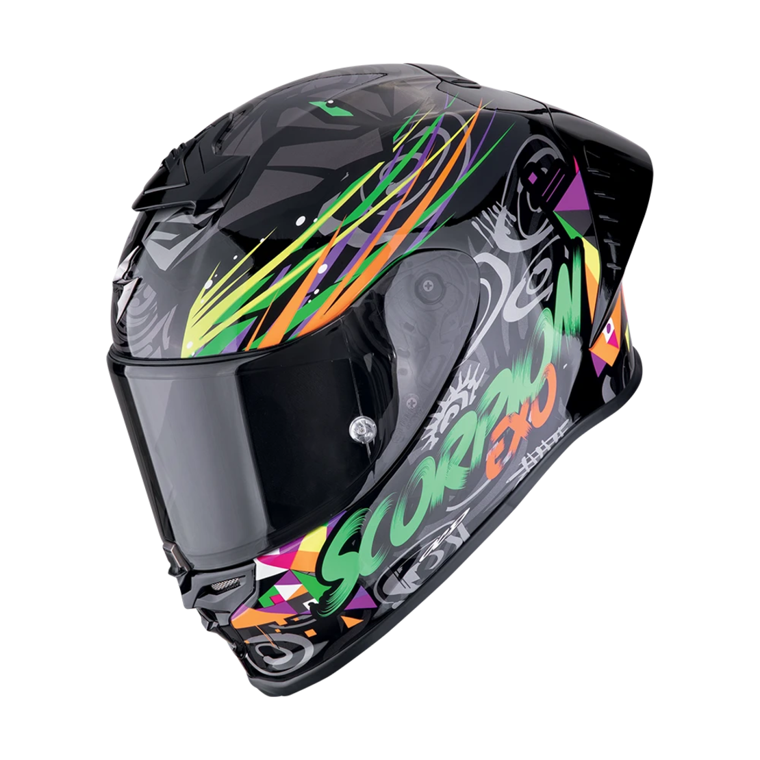 Каска Scorpion EXO-R1 Evo II Air Savage Black-Green-Orange