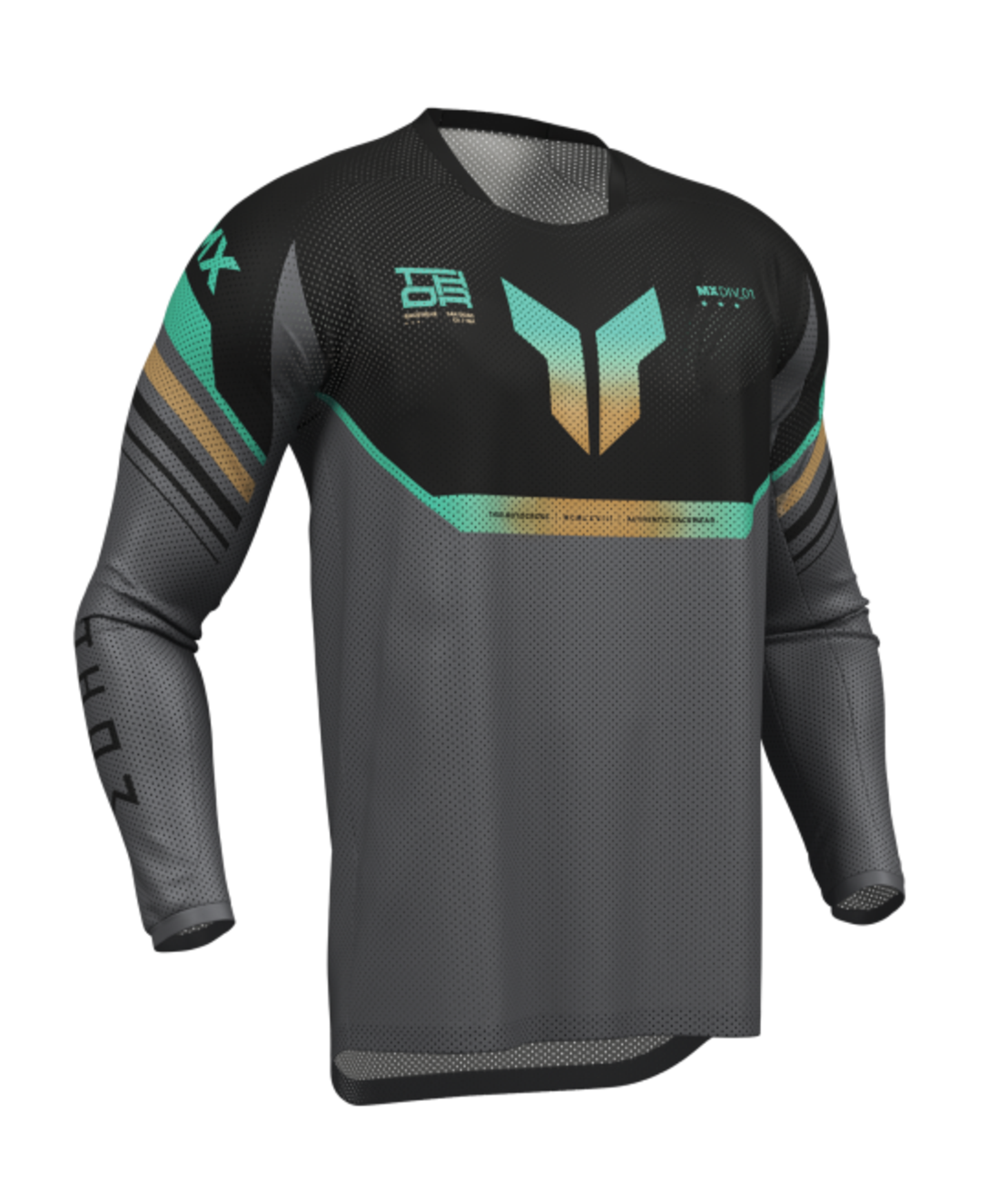 Мотокрос джърси THOR LAUNCHMODE VENTED RAPTOR BLACK/CHAR