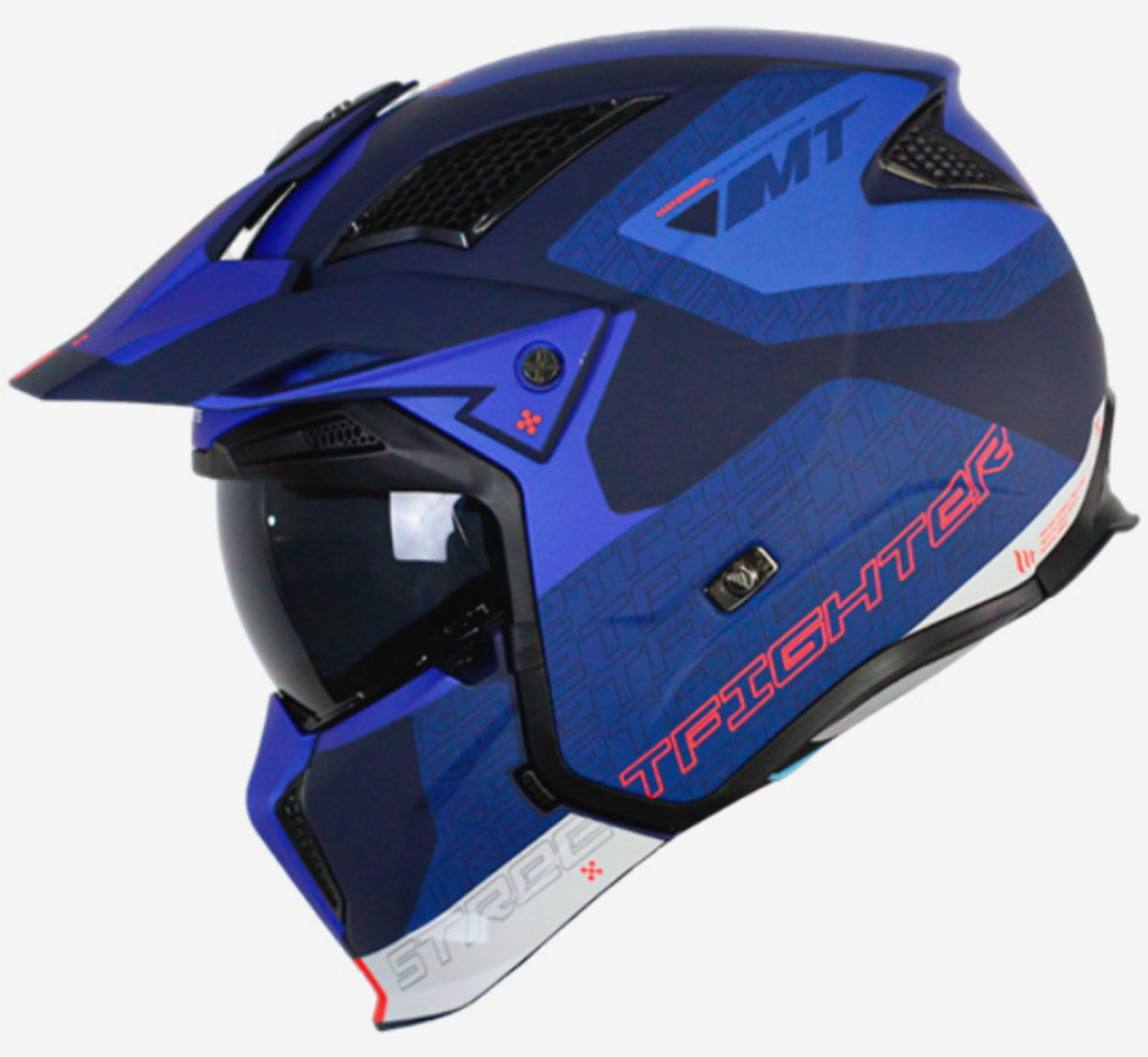 КАСКА MT STREETFIGHTER S TOTEM  C17 MATT 2 PEARL BLUE