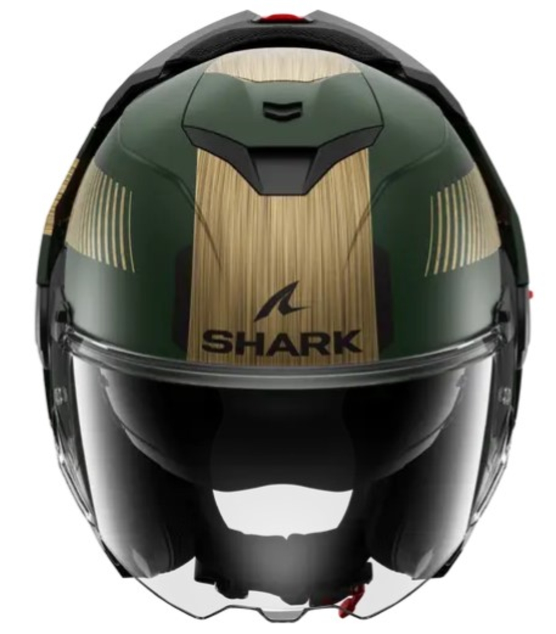 Модуларна каска SHARK OXO SIKTER Mat Green Chrome Gold