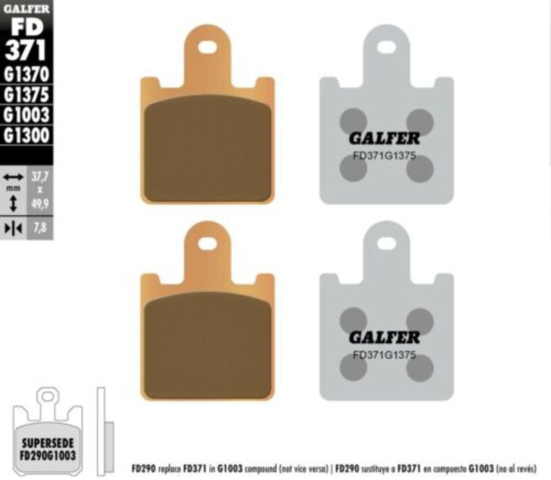Предни мото накладки Galfer SINTERED COMPOUND FD371G1375