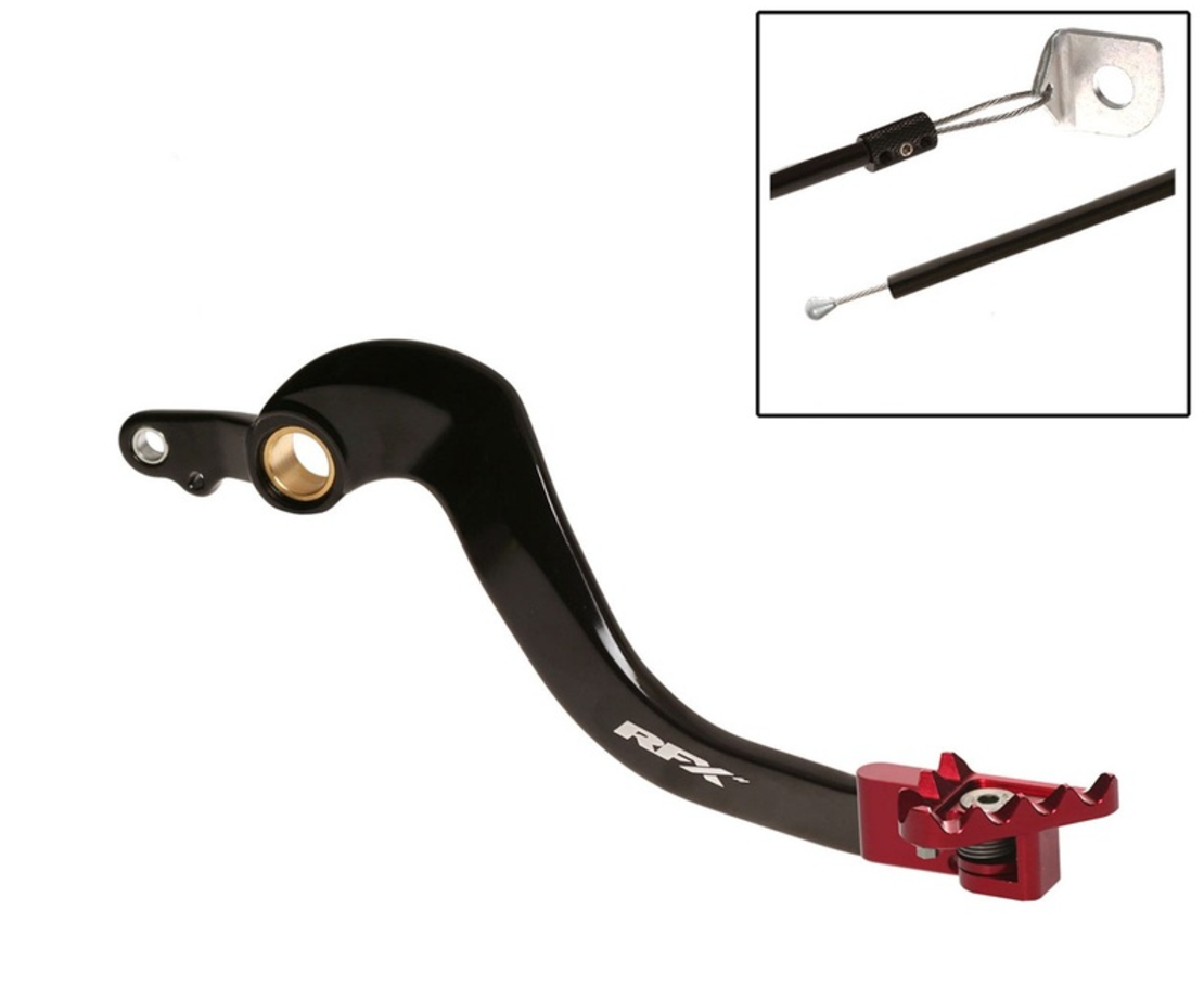 Заден лост за спирачка RFX Pro FT Rear Brake Lever (Black/Red) - Honda CRFX450 05-20