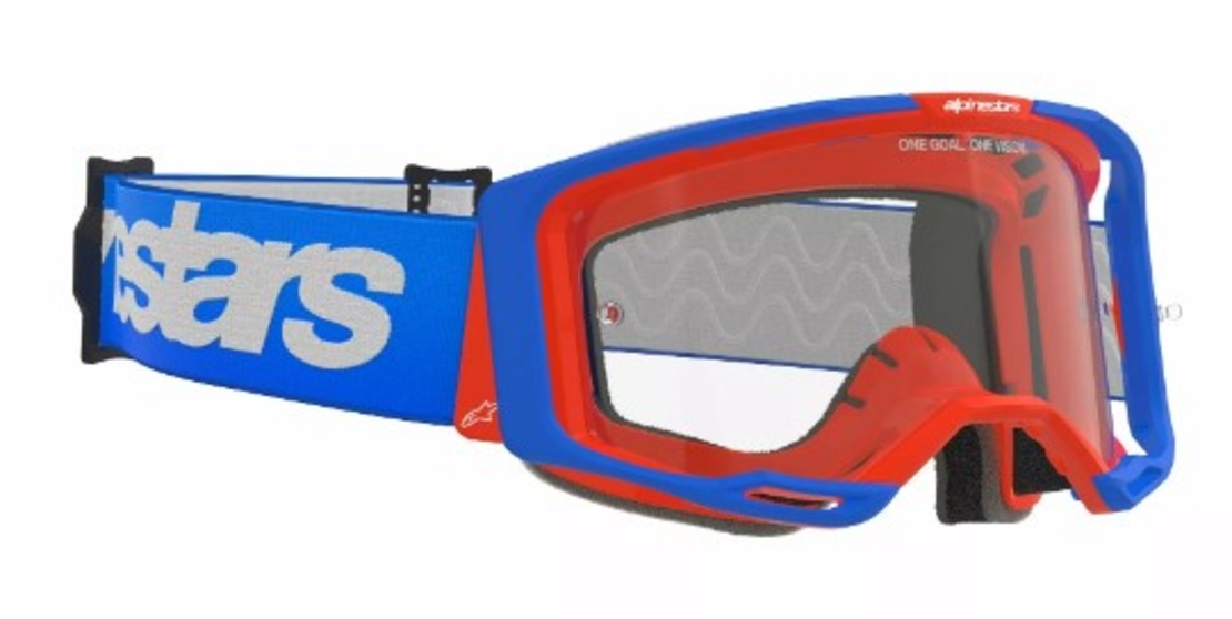 Мотокрос очила ALPINESTARS VISION 8 WORDMARK BLUE/OR CLEAR