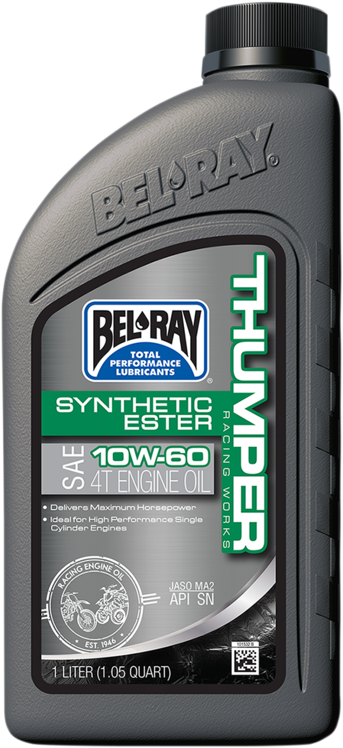 Масло BEL-RAY THUMPER Racing Works Synthetic Ester 4T 10W-60 1L
