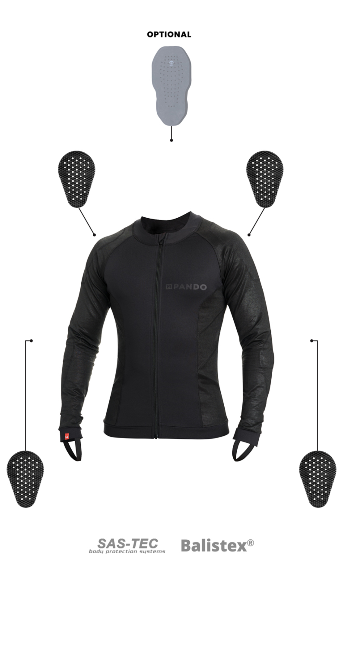 Текстилно яке Pando Moto Shell UH 03 Black