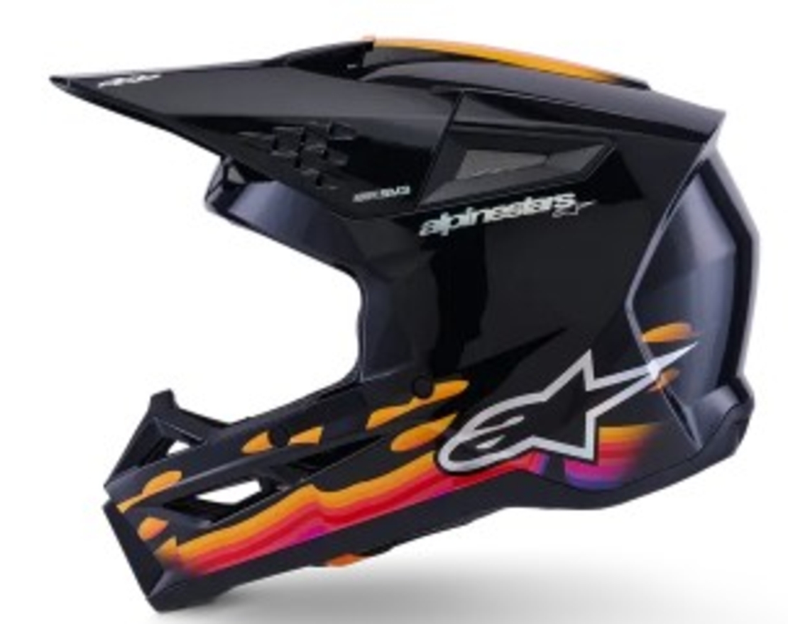 Мотокрос каска ALPINESTARS SM3 FORCE BLACK-GLOSS