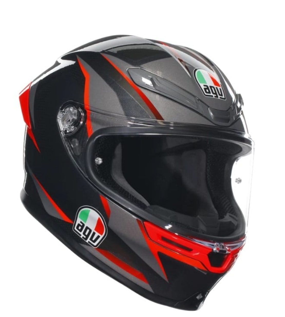 КАСКА AGV K6 S E2206 SLASHCUT BLACK/GREY/RED