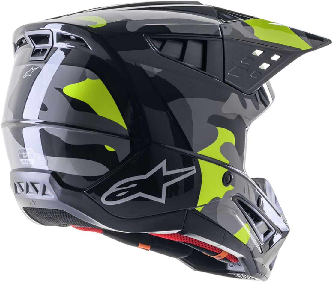 Мотокрос каска ALPINESTARS SM5 ROV2 GY/YLW