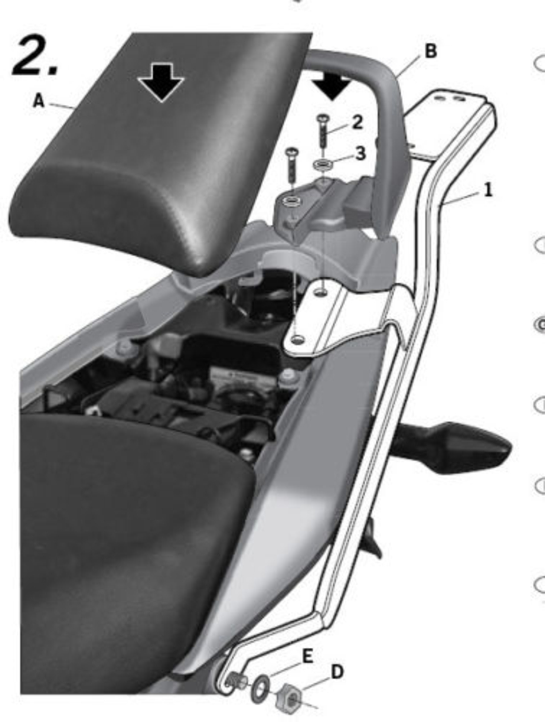 Монтажен комплект за куфари SHAD TOP MASTER HONDA CBF 125´09