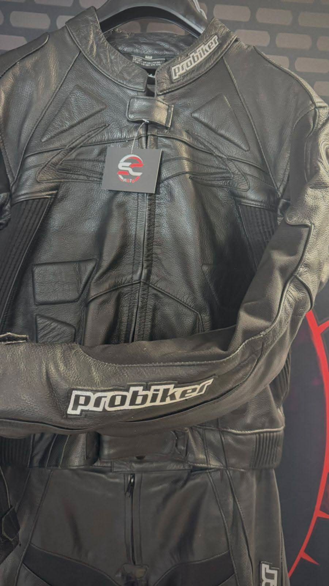 Кожен мото екип Probiker PRX-4 номер 54-XL на две части