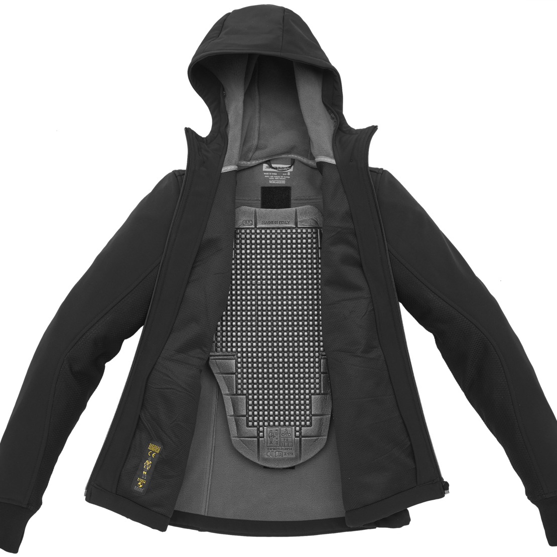 Дамско текстилно мото яке SPIDI HOODIE ARMOR Black