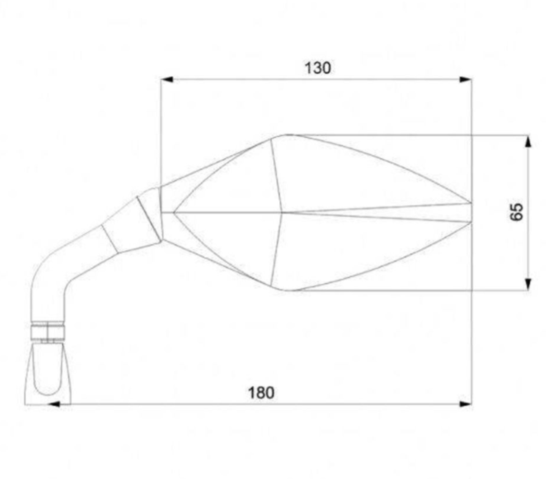 Огледала за мотор BARRACUDA RACE BLACK MATT