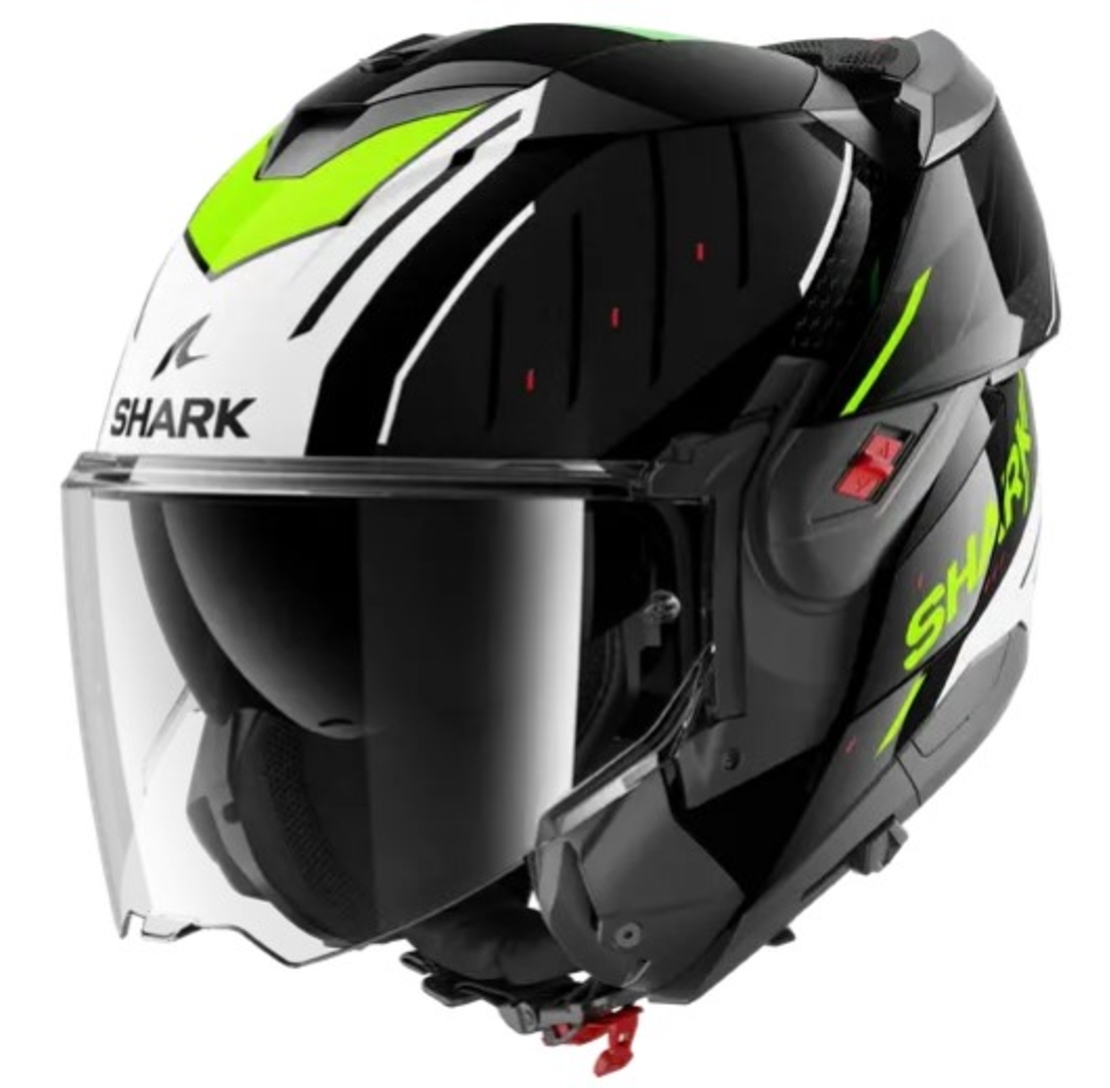 Модуларна каска SHARK OXO RYDGER Black White Yellow