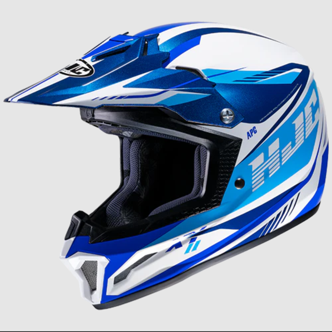 Детска мотокрос каска HJC CL-XY II DRIFT WHITE/BLUE