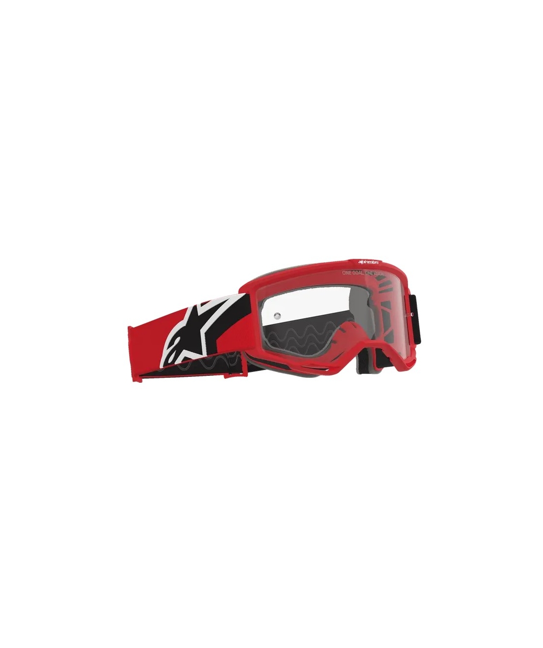 Мотокрос очила ALPINESTARS VISION OTG RED/BLK/WH Clear